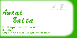 antal balta business card